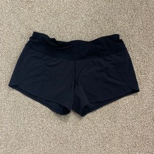 Black lulu running shorts